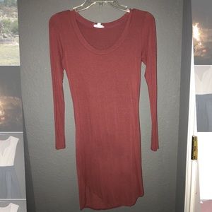 Tight but very comfortable, long sleeve dress.